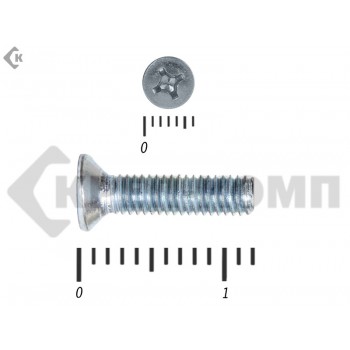 Винт потайной,цинк DIN965 3х12 Средняя фасовка (2500шт) Prokrep