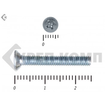 Винт потайной,цинк DIN965 3х25 Средняя фасовка (1500шт) Prokrep