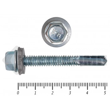 Саморез кровельный, с увеличенным сверлом PT-5 15мм, 6,3х51 К Prokrep Средняя фасовка (100шт) Prokrep