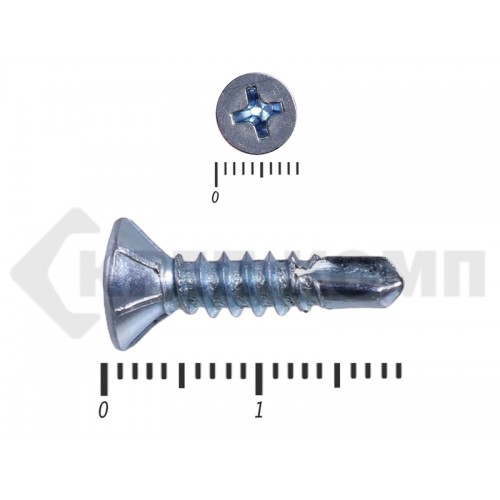 Саморез потай, цинк 4.8 x 19 сверло, DIN 7504P (10000шт) Prokrep Саморез потай, цинк 4.8 x 19 сверло, DIN 7504P (10000шт) Prokrep