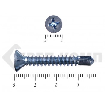 Саморез потай, цинк 5.5 x 38 сверло, DIN 7504P (4000шт) Prokrep
