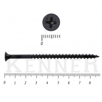 Саморез черный по дереву усиленный Kn KENNER 4,8х 89 Средняя фасовка (1кг/130) KENNER