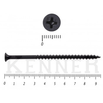 Саморез черный по дереву усиленный Kn KENNER 4,8х 95 Средняя фасовка (1кг/120) KENNER