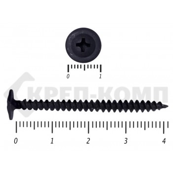 Саморез с прессшайбой острый Чёрный фосфат 4,2х41 Малая фасовка (50шт) Prokrep