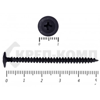 Саморез с прессшайбой острый Чёрный фосфат 4,2х51 Малая фасовка (35шт) Prokrep