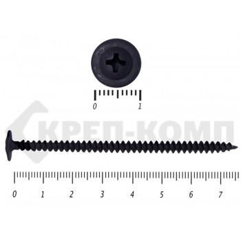 Саморез с прессшайбой острый Чёрный фосфат 4,2х76 Малая фасовка (25шт) Prokrep