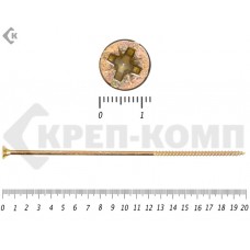 Саморез желтый цинк POZY 6х200 Малая фасовка (5шт) Prokrep