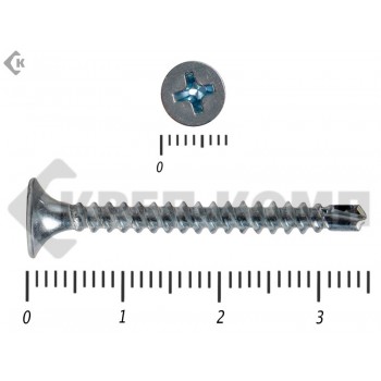 Саморез потай сверло цинк 3,5х35 Малая фасовка (80шт) Prokrep