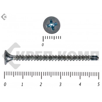 Саморез потай сверло цинк 3,5х50 Малая фасовка (40шт) Prokrep