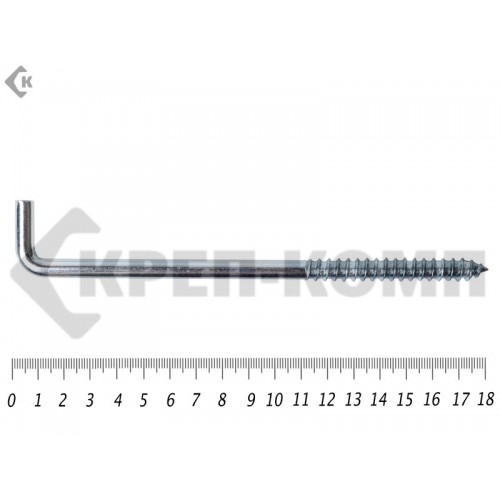 Шуруп с костылём L-образный 10х180 (25шт) Prokrep Шуруп с костылём L-образный 10х180 (25шт) Prokrep