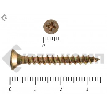 Саморез желтый цинк PHILLIPS 4х35 (8000шт) Prokrep