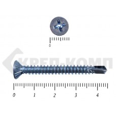 Саморез потай, цинк 4.8 x 45 сверло, DIN 7504P Средняя фасовка (500шт) Prokrep