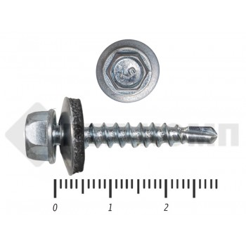 Саморез кровельный цинк, с шайбой EPDM, 4,8х29 Kn KENNER (250шт) Фасовка KENNER