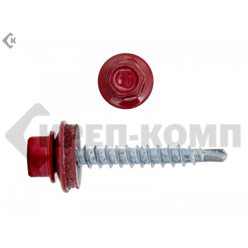 Саморез кровельный 4,8х35 RAL3003, красный рубин K Prokrep Средняя фасовка (250шт) Prokrep Саморез кровельный 4,8х35 RAL3003, красный рубин K Prokrep Средняя фасовка (250шт) Prokrep