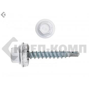 Саморез кровельный 4,8х35 RAL9003, белый сигнальный К Prokrep Средняя фасовка (250шт) Prokrep