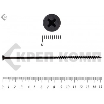 Саморез черный по дереву 4,8х152 Малая фасовка (10шт) Prokrep