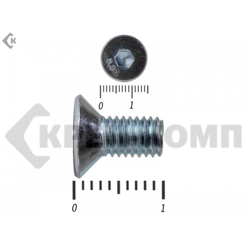 Винт потайной с внутр. шестигр., полная резьба, цинк DIN 7991 8х 10 пр.8.8 (250шт) Prokrep Винт потайной с внутр. шестигр., полная резьба, цинк DIN 7991 8х 10 пр.8.8 (250шт) Prokrep