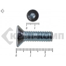 Винт потайной с внутр. шестигр., полная резьба, цинк DIN 7991 8х 25 пр.8.8 (150шт) Prokrep
