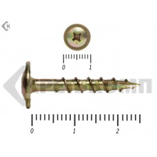 Саморезы с прессшайбой по дереву, Wood-Plate 4х25 мм, желтый цинк, Prokrep (1000 шт) Prokrep