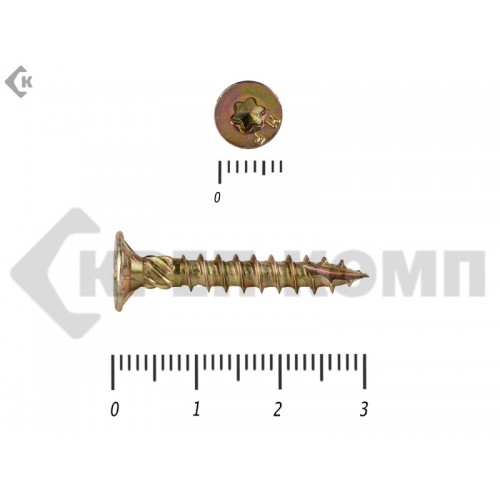 Саморезы Конструкционные, потай Torx, желтый цинк3.5х 30 мм ПРОФИ HIMTEX (50 шт) HIMTEX Саморезы Конструкционные, потай Torx, желтый цинк3.5х 30 мм ПРОФИ HIMTEX (50 шт) HIMTEX