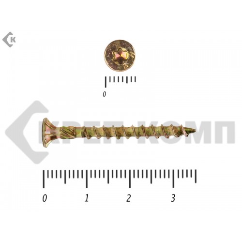 Саморезы Конструкционные, потай Torx, желтый цинк3.5х 35 мм ПРОФИ HIMTEX (50 шт) HIMTEX Саморезы Конструкционные, потай Torx, желтый цинк3.5х 35 мм ПРОФИ HIMTEX (50 шт) HIMTEX