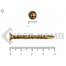 Саморезы Конструкционные, потай Torx, желтый цинк3.5х 40 мм ПРОФИ HIMTEX (50 шт) HIMTEX