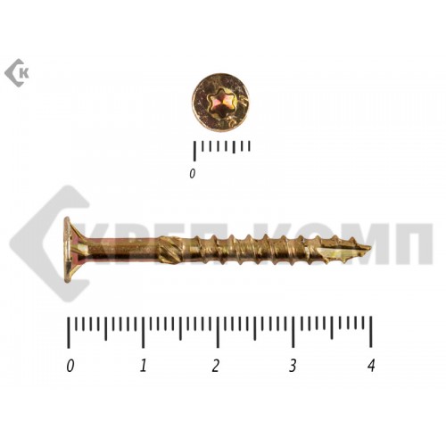 Саморезы Конструкционные, потай Torx, желтый цинк3.5х 40 мм ПРОФИ HIMTEX (50 шт) HIMTEX Саморезы Конструкционные, потай Torx, желтый цинк3.5х 40 мм ПРОФИ HIMTEX (50 шт) HIMTEX