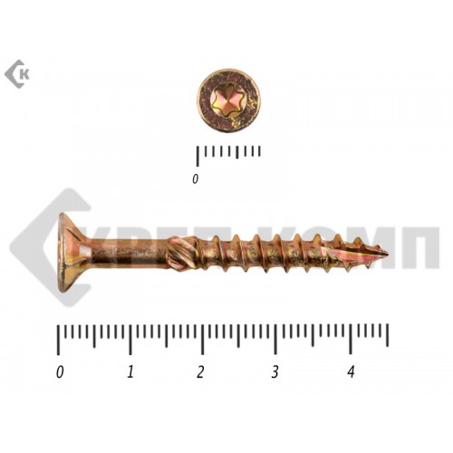 Саморезы Конструкционные, потай Torx, желтый цинк4.5х 45 мм ПРОФИ HIMTEX (20 шт) HIMTEX Саморезы Конструкционные, потай Torx, желтый цинк4.5х 45 мм ПРОФИ HIMTEX (20 шт) HIMTEX