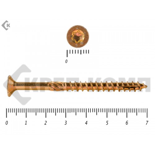 Саморезы Конструкционные, потай Torx, желтый цинк4.5х 70 мм ПРОФИ HIMTEX (20 шт) HIMTEX Саморезы Конструкционные, потай Torx, желтый цинк4.5х 70 мм ПРОФИ HIMTEX (20 шт) HIMTEX