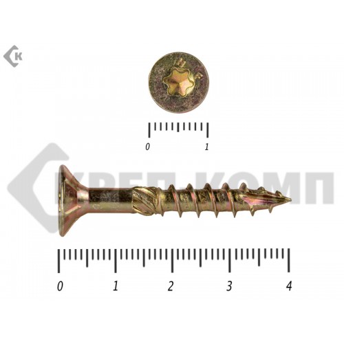 Саморезы Конструкционные, потай Torx, желтый цинк5.0х 40 мм ПРОФИ HIMTEX (20 шт) HIMTEX Саморезы Конструкционные, потай Torx, желтый цинк5.0х 40 мм ПРОФИ HIMTEX (20 шт) HIMTEX