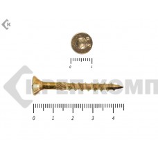 Саморезы Конструкционные, потай Torx, желтый цинк5.0х 45 мм ПРОФИ HIMTEX (20 шт) HIMTEX