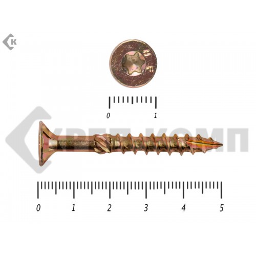 Саморезы Конструкционные, потай Torx, желтый цинк5.0х 50 мм ПРОФИ HIMTEX (20 шт) HIMTEX Саморезы Конструкционные, потай Torx, желтый цинк5.0х 50 мм ПРОФИ HIMTEX (20 шт) HIMTEX