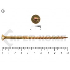 Саморезы Конструкционные, потай Torx, желтый цинк5.0х100 мм ПРОФИ HIMTEX (10 шт) HIMTEX