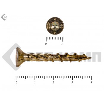 Саморезы Конструкционные, потай Torx, желтый цинк6.0х 40 мм Prokrep (200 шт) Prokrep