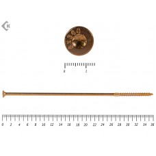 Саморезы Конструкционные, потай Torx, желтый цинк8.0х360 мм Prokrep (25 шт) Prokrep