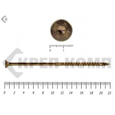 Саморезы Конструкционные, потай Torx, желтый цинк10х220 мм Prokrep (25 шт) Prokrep