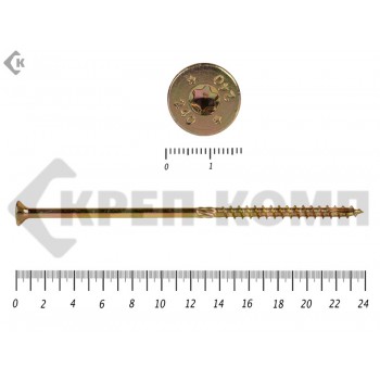 Саморезы Конструкционные, потай Torx, желтый цинк10х240 мм Prokrep (25 шт) Prokrep