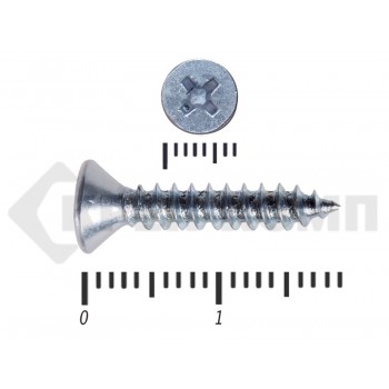 Саморез потай цинк DIN 7982 3,5х19 Средняя фасовка (1500шт) Prokrep