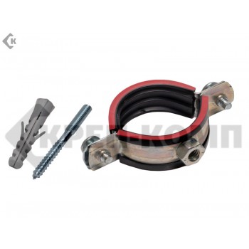 Трубный хомут в упаковке3/4 М8, шпилька 8х60/гайка М8/дюбель 10*50 (1уп.) Prokrep