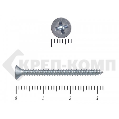Саморез потай цинк DIN 7982 2,9х32 Средняя фасовка (1500шт) Prokrep Саморез потай цинк DIN 7982 2,9х32 Средняя фасовка (1500шт) Prokrep