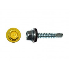 Саморез кровельный 5,5х19 RAL1018, жёлтый К Prokrep (4000шт) Prokrep