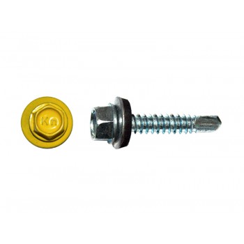 Саморез кровельный 5,5х19 RAL1018, жёлтый К Prokrep (4000шт) Prokrep