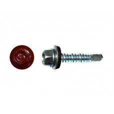 Саморез кровельный 5,5х19 RAL3011, красно-коричневый К Prokrep (4000шт) Prokrep
