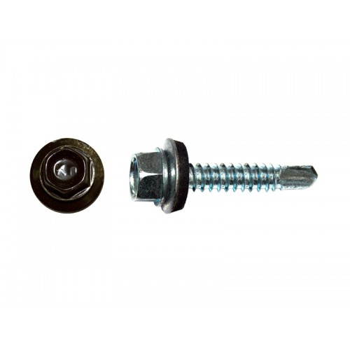 Саморез кровельный 5,5х19 RAL8019, серо-коричневый К Prokrep (4000шт) Prokrep Саморез кровельный 5,5х19 RAL8019, серо-коричневый К Prokrep (4000шт) Prokrep