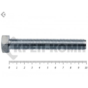 Болт полная резьба, цинк DIN933 16х100 пр.10,9 (25кг/150) Prokrep