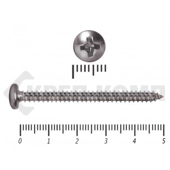 Саморез с полукруглой головкой НЕРЖАВЕЙКА DIN7981 А2 3,9х50 (500шт) Prokrep