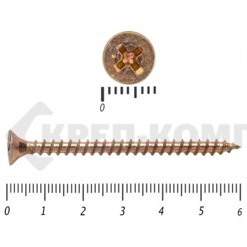 Саморез желтый цинк PHILLIPS 4х60 (5000шт) Prokrep