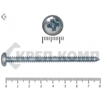 Шуруп с полукруглой головкой DIN7981 6,3х 80 Малая фасовка (4шт) Prokrep