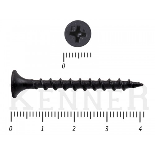 Саморез черный по дереву усиленный Kn KENNER 3,5х41 Средняя фасовка (1кг/450) KENNER Саморез черный по дереву усиленный Kn KENNER 3,5х41 Средняя фасовка (1кг/450) KENNER