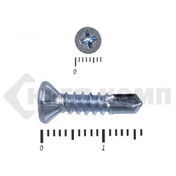 Саморез потай, цинк 3.5 х 16 сверло, DIN 7504P Малая фасовка (200шт) Prokrep